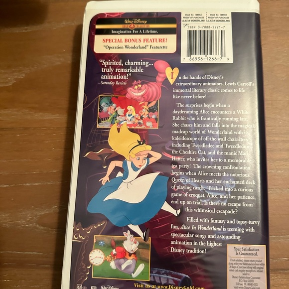Disney Alice in Wonderland gold collection vhs - Picture 3 of 5